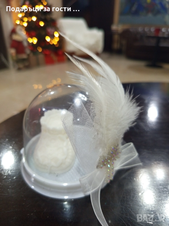 Луксозен подарък за гости бебешка обувка, снимка 1