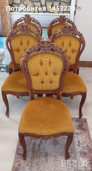 столове дърворезба за ценители 5 броя , снимка 1