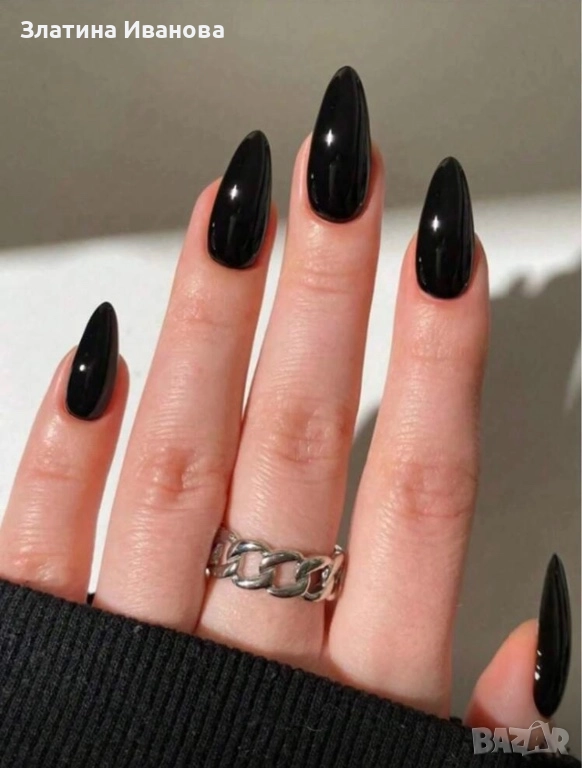 Самозалепващи изкуствени нокти 24 бр. + лепило в комплект, снимка 1