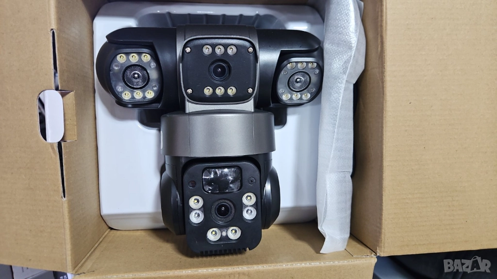 WIFI Камера за наблюдение със соларен панел V380Pro, 10MP Full HD, снимка 1