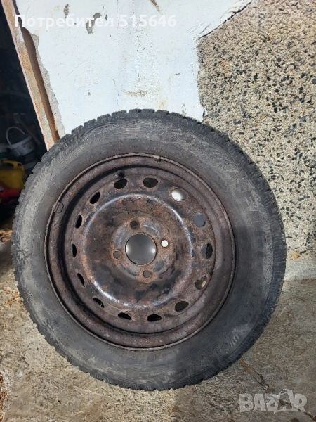 Метални джанти с зимни гуми за ситроен , снимка 1