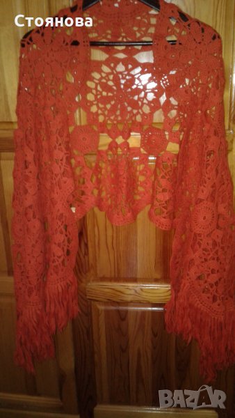 Голям плетен дамски шал, снимка 1