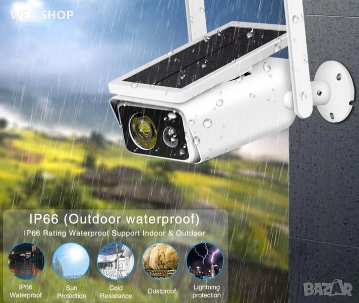 Охранителна камера със соларен панел, снимка 1