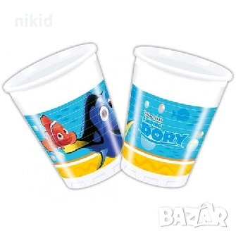 Търсенето на Немо Дори Dory капитан Captain Nemo рибка 8 бр пластмасови чаши чашки парти рожден ден, снимка 1