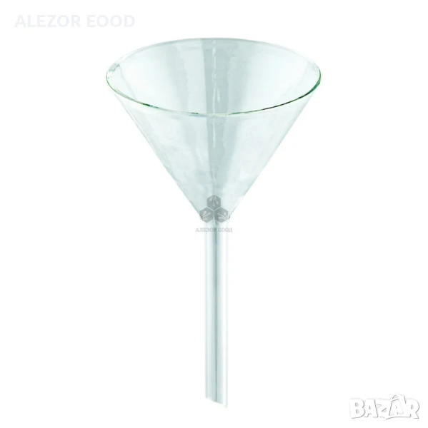 Стъклена фуния 90 мм - къс тип, боросиликатно стъкло, 4387, снимка 1