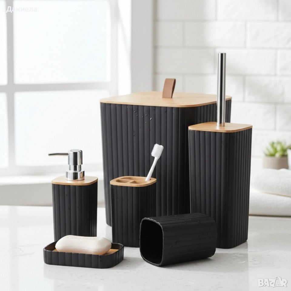 Комплект аксесоари за баня и тоалетна 6 части Cheffinger, снимка 1