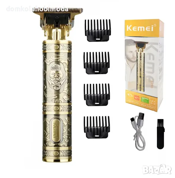 Професионален Професионален тример Kemei, USB-презареждаща батерия, С барбар,, снимка 1