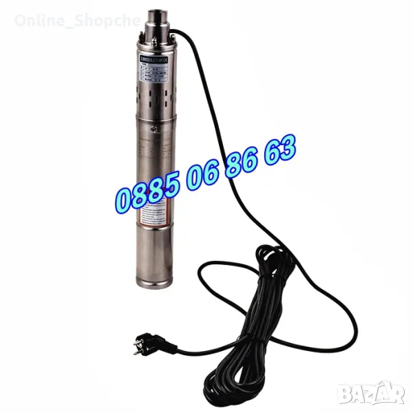 Потопяема сондажна винлова водна помпа 1100W, 3 m3/h, ф 100 мм, снимка 1