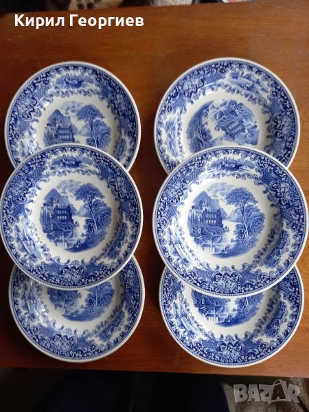 Шест Красиви дълбоки порцеланови чинии  Royal Sphinx Maastricht Cambridge , снимка 1