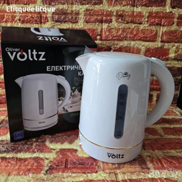 Електрическа кана Oliver Voltz Daisy, 2200W, капацитет 1,7 литра, снимка 1