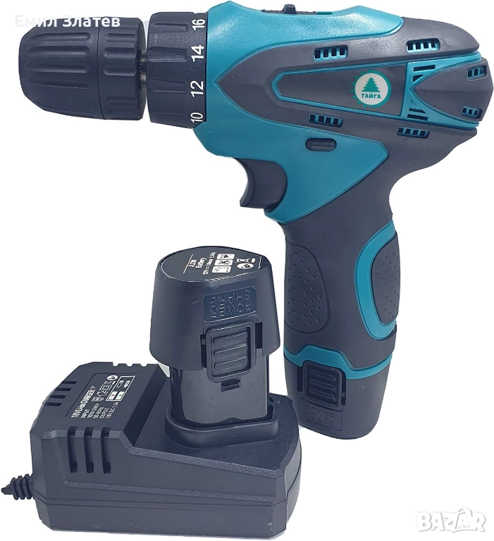Акумулаторен винтоверт Тайга 24V с богат комплект, снимка 1