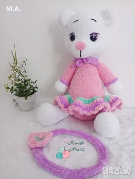 Плюшено мече - ръчно плетено, снимка 1
