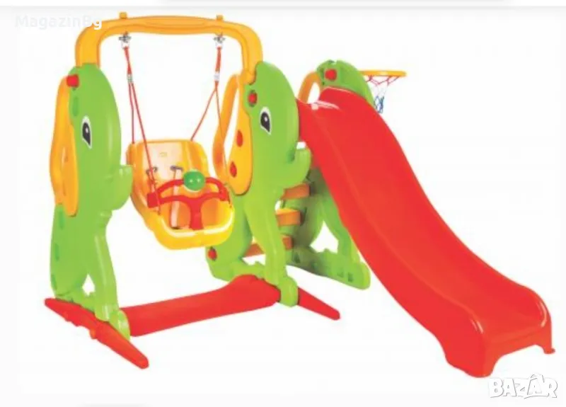 Пързалка с люлка Слонче 06161 червен

, снимка 1