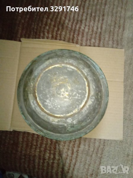 Стара медна чиния Зантопуловъ Варна 310 грама, снимка 1