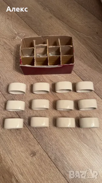 Винтидж керамични рингове за салфетки–комплект 6бр., снимка 1