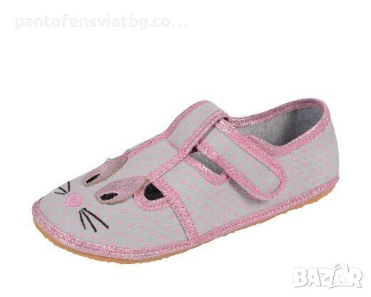 Детски пантофи "Barefoot" сиво мишле 21/33, снимка 1