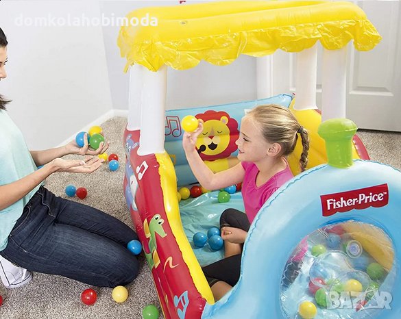 Надуваемо влакче 132x94x89,Intex +25 цветни топки,, снимка 1