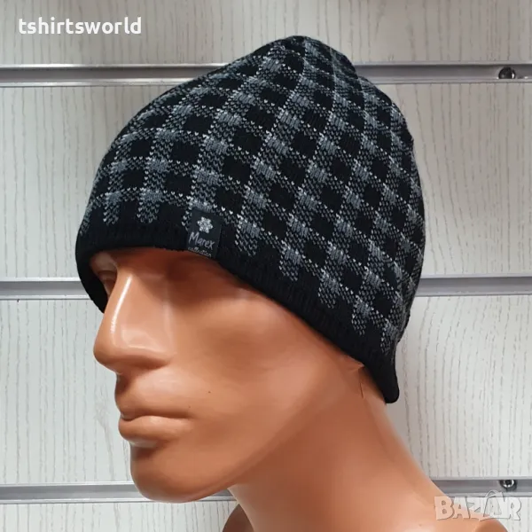 Нова зимна шапка MAREX карирана, снимка 1