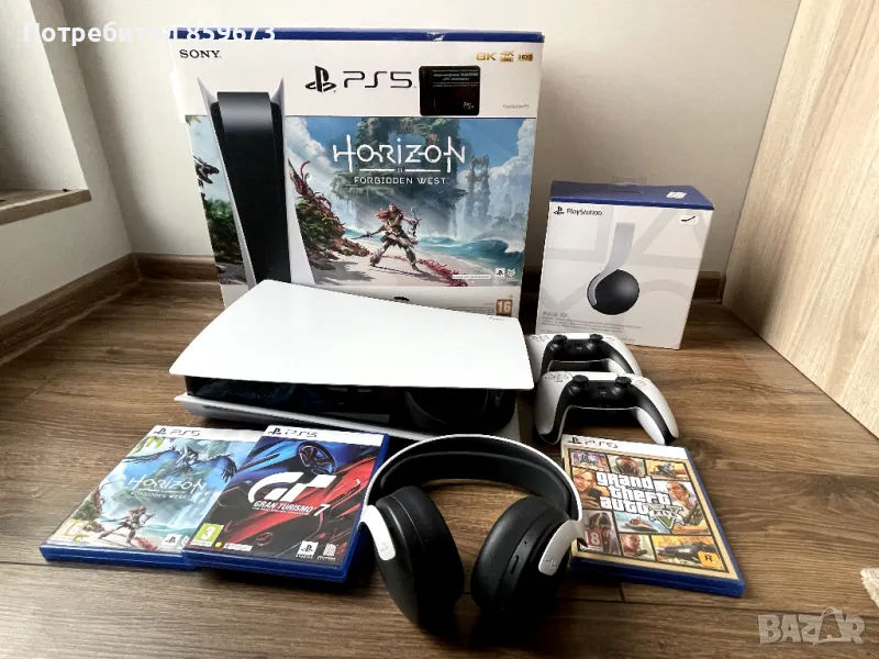 Playstation 5 (Standart edition) с 3D Pulse слушалки, снимка 1