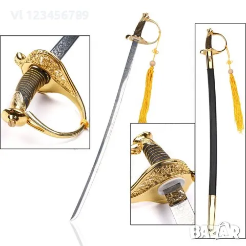 Сабя -’UNITED STATES MARINES’ -870/740 m -Златен ефес, снимка 1