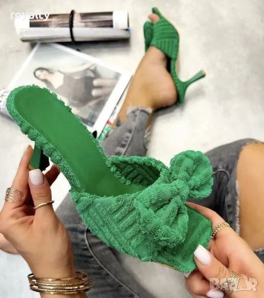 Чехли на ток - зелени, снимка 1