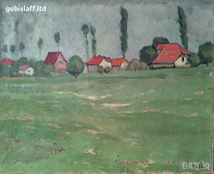 Картина, пейзаж, 1962 г., худ. Жечо Дунев (1926-1975), снимка 1