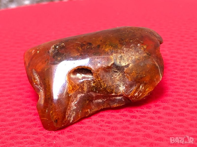 Брошка-7 Брошка от парче необработен кехлибар!, снимка 1