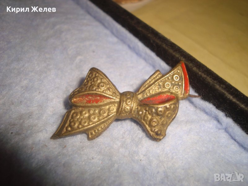 19 Век СТАРИННА БРОНЗОВА с ПОЗЛАТА РЕТРО БРОШКА ПАНДЕЛКА РЪЧНА МАЙСТОРСКА ИЗРАБОТКА за КОЛЕКЦИЯ 4261, снимка 1