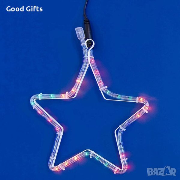 Светеща коледна звезда, 30см, Многоцветна, снимка 1