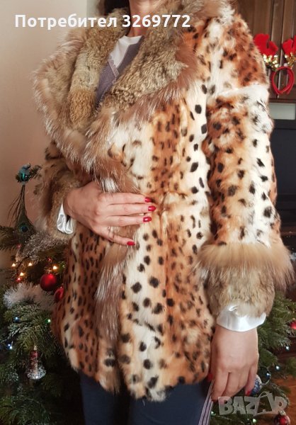 Атрактивно, ново дамско заешко кожухче, S , снимка 1