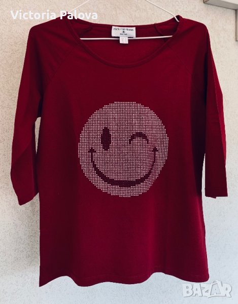 Красива ефектна блуза RICK CARDONA памук, снимка 1