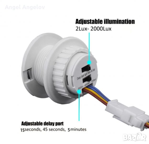 Регулируемо забавяне на винфрачервен датчик за движение ., снимка 1