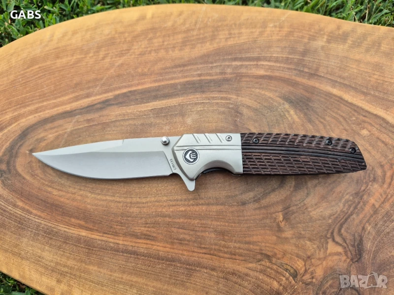 Сгъваем джобен нож с дървена дръжка СМ133, снимка 1