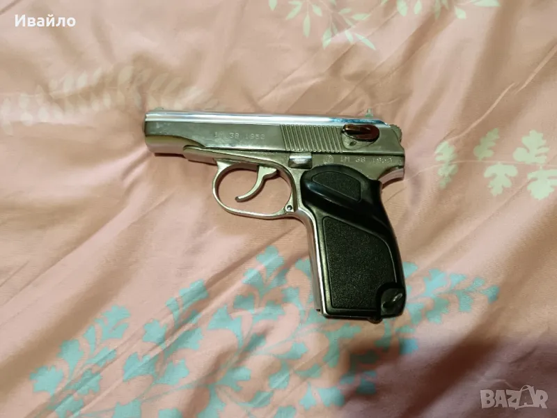 Боен пистолет Макаров 9х18, никел, снимка 1