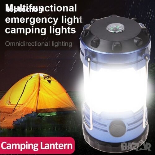 Къмпинг фенер с компас, снимка 1