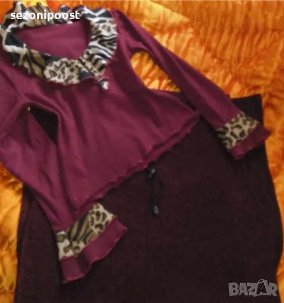 👠Дамска стилна топла блузка във вишнево-ХС,С,М,Л🌹👠🌹, снимка 1