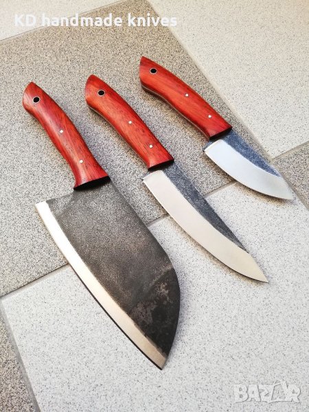 Кухненски СЕТ ръчно изработен от KD handmade knives ловни ножове, снимка 1