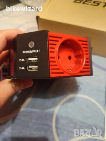 BESTEK MR14013IU 400W-1000W max автомобилен инвертор DC 12V към AC 220-240V НОВ, снимка 3 - Аксесоари и консумативи - 52619779