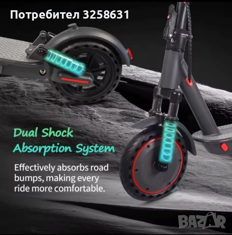 Тротинетка електрическа с окачване, снимка 7 - Велосипеди - 52274935