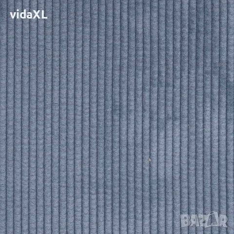 vidaXL Двуместен диван с шезлонг L-образна форма Син 125 см лен, снимка 7 - Дивани и мека мебел - 56148870