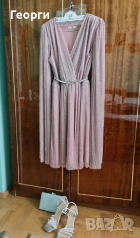 рокля, комплект с обувки, дамска чантичка и колие с обеци , снимка 5 - Комплекти - 51066160