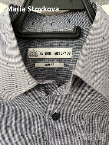 Мъжка риза-The Shirt Factory 38 спортно-елегантна Slim-Fit, снимка 1 - Ризи - 38599477