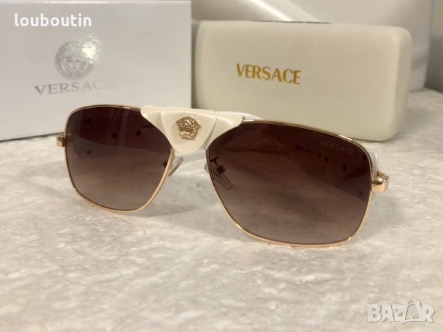 Versace 2021 унисекс слънчеви очила с кожа дамски,мъжки слънчеви очила, снимка 8 - Слънчеви и диоптрични очила - 32200331