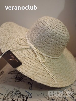 Красива плетена лятна капела, снимка 2 - Шапки - 40328100
