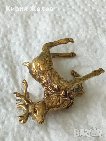 Бронзова фигурка на елен 45055, снимка 3 - Колекции - 54177613