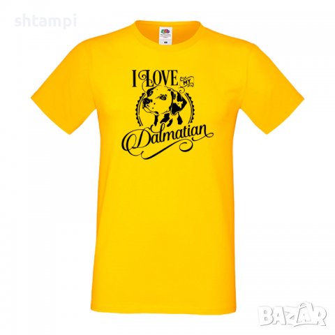 Мъжка тениска I Love My Dalmatian Dog,Куче, животно,подарък,изненада