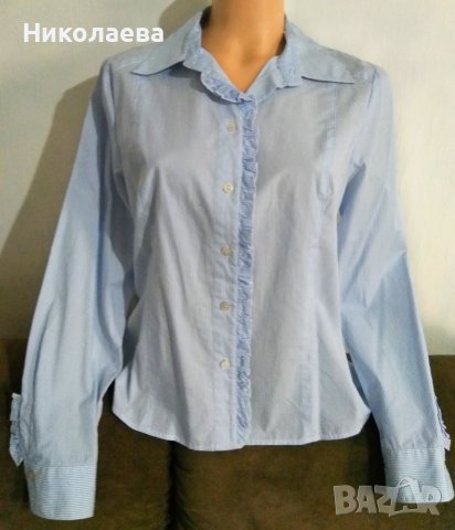 Риза в светло синьо и бяло- райе,L 