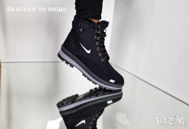 Nike Дамски Меки И Топли Зимни Боти Найк - Бели Или Черни Код P1371, снимка 8 - Дамски боти - 52172944