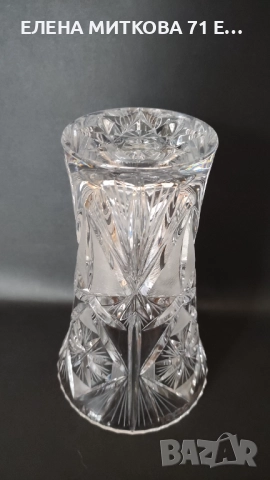 Масивна и голяма кристална ваза, снимка 11 - Вази - 52497775