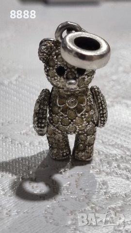 Колекционерско сребърно мече талисман , снимка 5 - Колиета, медальони, синджири - 44280099